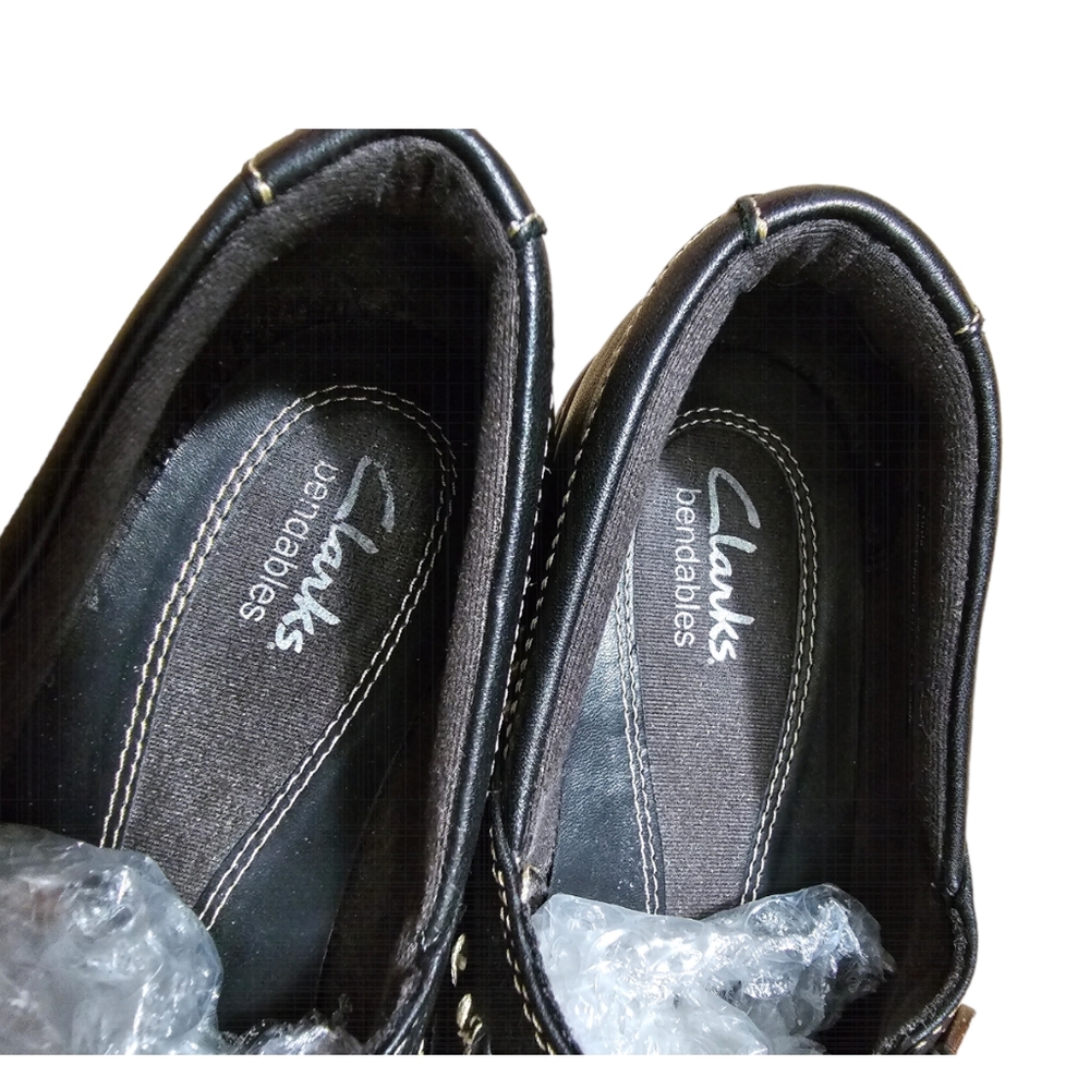 Clarks Unloop Black Slip On Shoe Size 8m Leather … - image 7